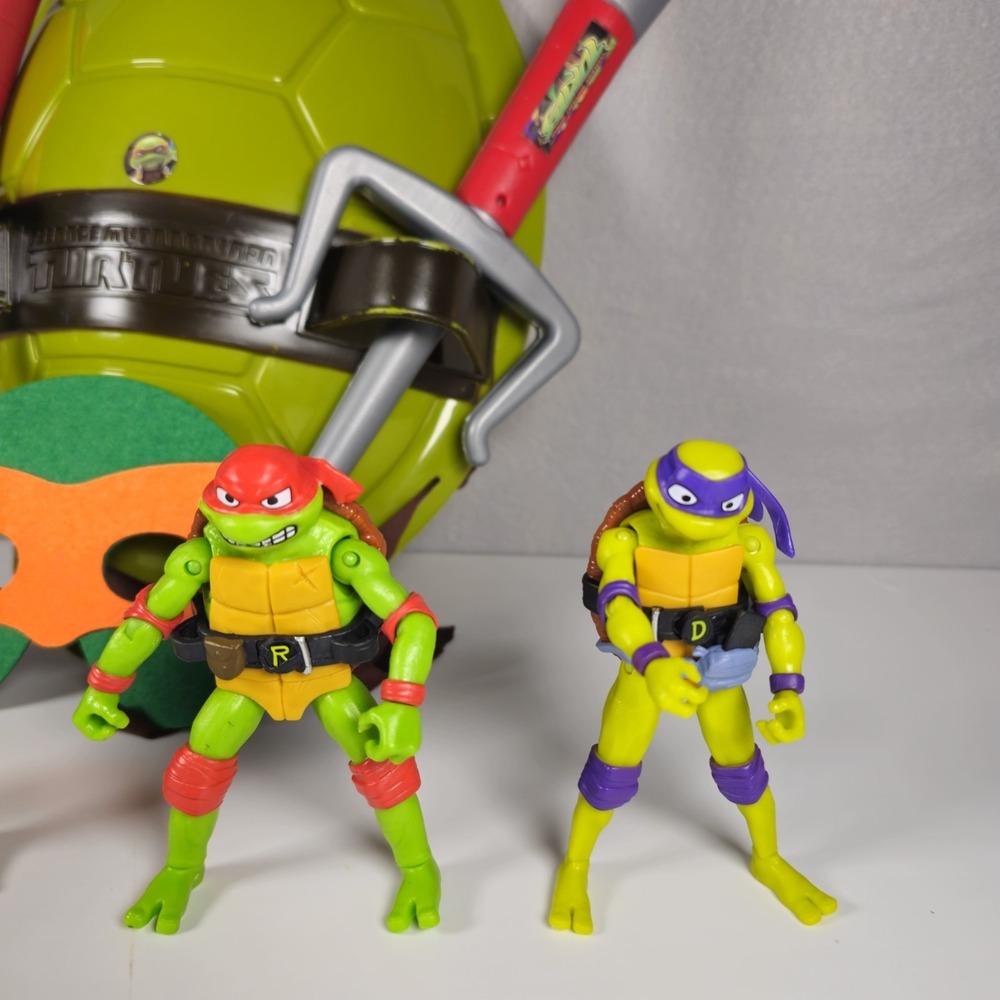 Teenage Mutant Ninja Turtles TMNT Toy Lot Shell Backpack Mask Walkie Talkies Fig - Picture 7 of 12